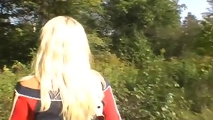 tenåring babe blowjob virkelighet handjob blonde nærhet utendørs amatør synspunkt